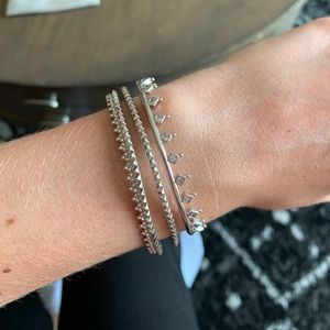 Kendra Scott Delphine Silver Bracelet Set